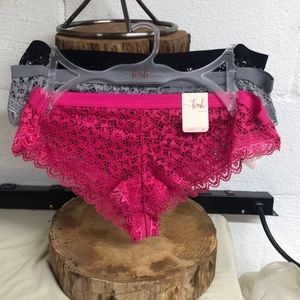 Hush intimates 3 pair‎ lace